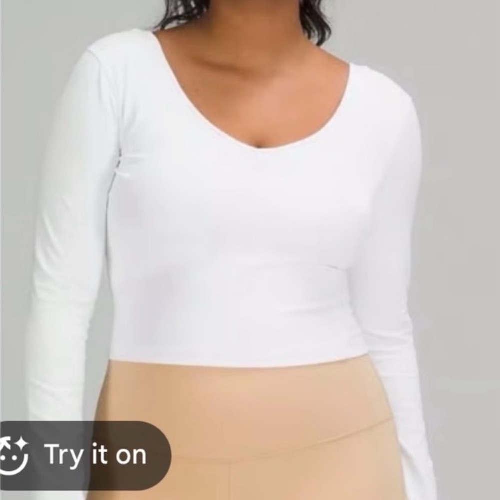 Lululemon Athletica Lux Soft White Long Sleeve Top